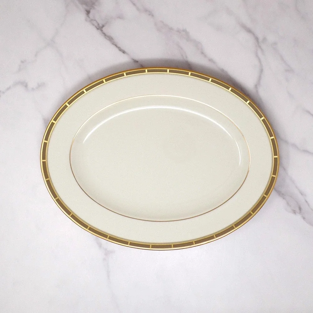Vintage Lenox Bone China Desert Vista Oval Serving Platter